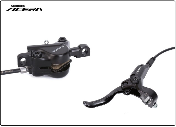 Тормоз задний, компл., гидравлический, BL-M396, 1300 мм, IS/PM, 160 мм, SHIMANO (черный, AM396RRURX135)
