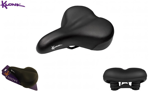 Седло KLONK, COMFORT Series, 256x195 мм, Elastomer, KLK-18007, Black