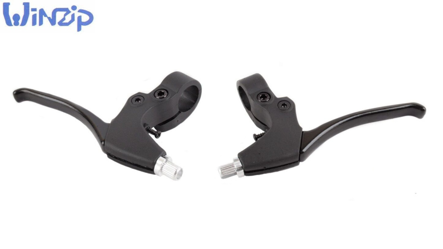 Рукоятки тормоза, алюминиевые, комплект 2 шт. (правая+левая), WL-348C, WinZip (черный)