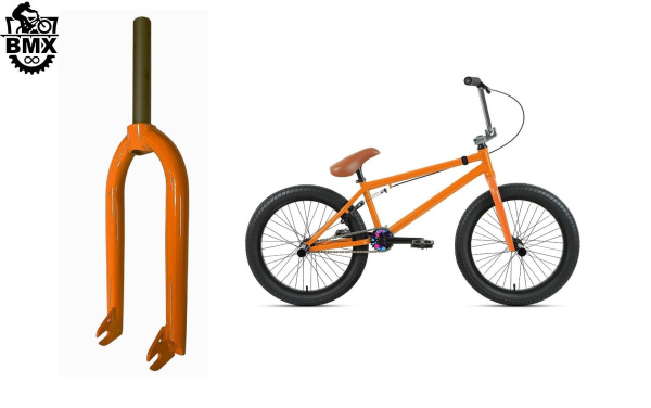 Вилка BMX 20" шток: 25.4x28.6x165 мм, ZigZag, FORWARD, F-206S Orange (УТ00032472)