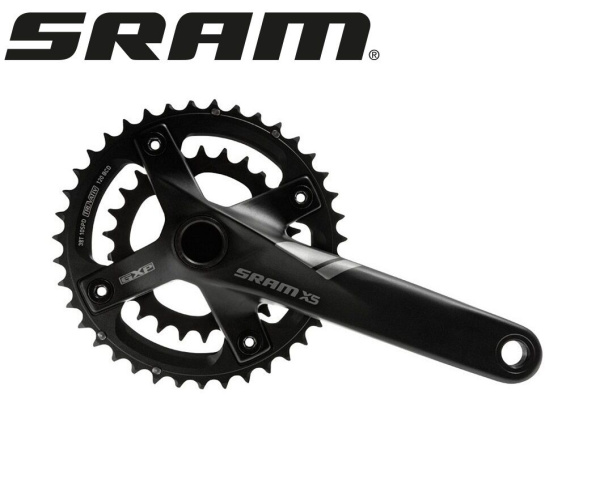 Комплект шатунов (система) SRAM, X5, с вед. звездой и осью, 170 мм, 38х24T (черный, 1CW210000287)