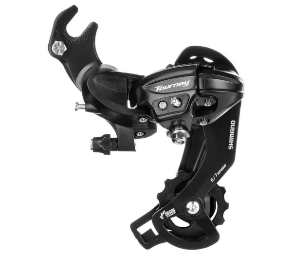 Переключатель задний SHIMANO TOURNEY RD-TY300, 6/7 ск., крепление на ось (черный, ARDTY300B)