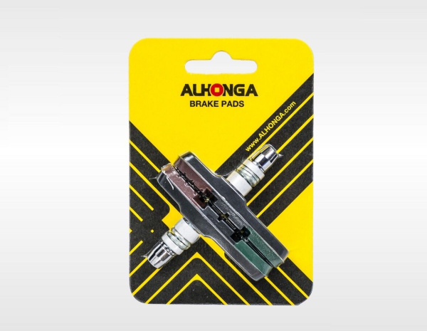 Тормозные колодки 72 мм ALHONGA V-Brake, блистер, пр-во Тайвань (черно-коричн.-зеленые, FWD3122635-12)
