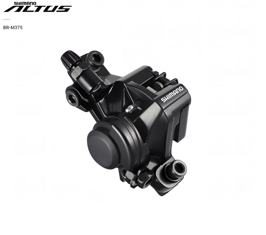 Тормоз дисковый механический (суппорт), SHIMANO BR-M375 ALTUS  с адаптером F-180/R-160 (ABRM375RURL)