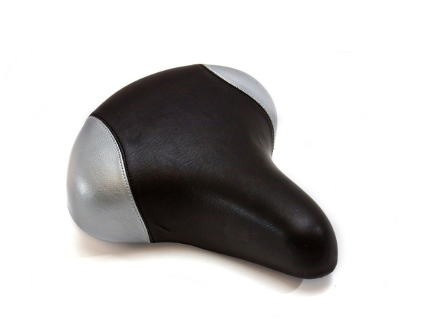 Седло комфорт 250х210 мм BS-080 на пружинах, с замком (Black/Grey, УТ00022093)