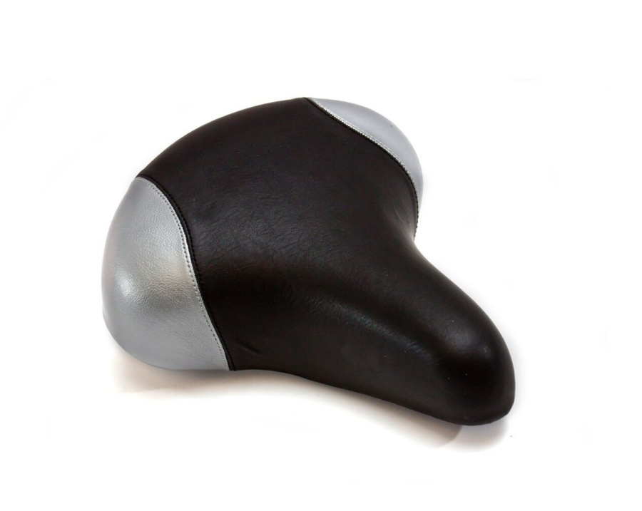 Седло комфорт 250х210 мм BS-080 на пружинах, с замком (Black/Grey, УТ00022093)