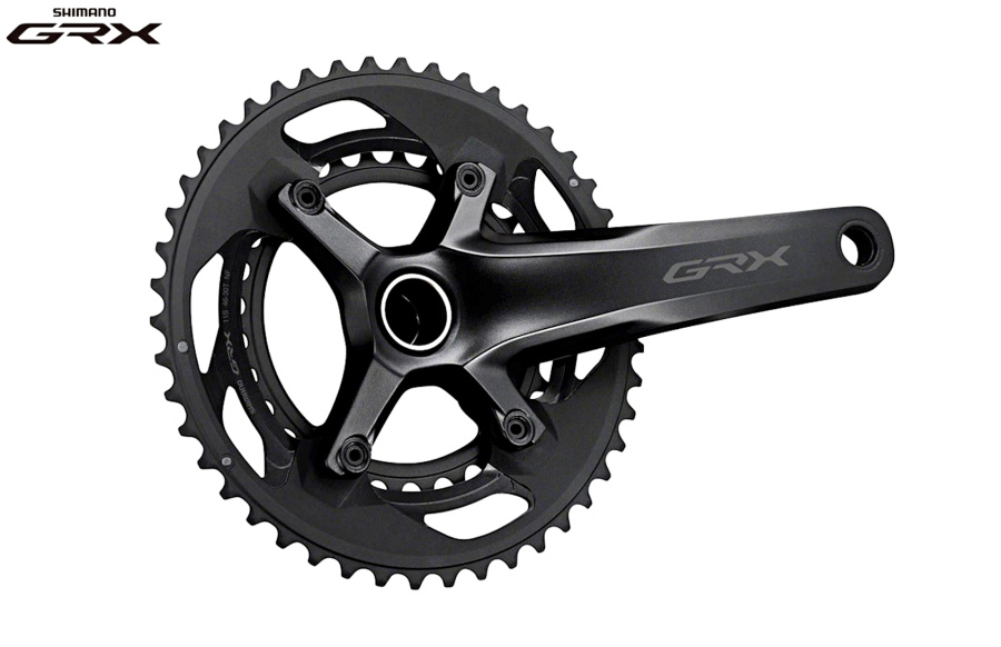 Комплект шатунов (система) 175 мм, SHIMANO FC-RX600 GRX, алюминиевые шатуны, под Hollowtech II, 46х30T, с интегр. валом, Black (AFCRX600102EB60)