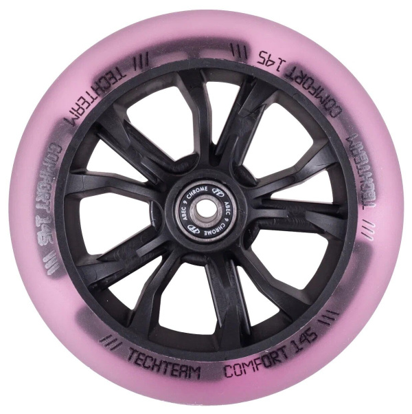 Колесо для самоката 145 мм в сборе с подшипниками ABEC 9, LED-подсветка, TT Dark Pink (NN009895)
