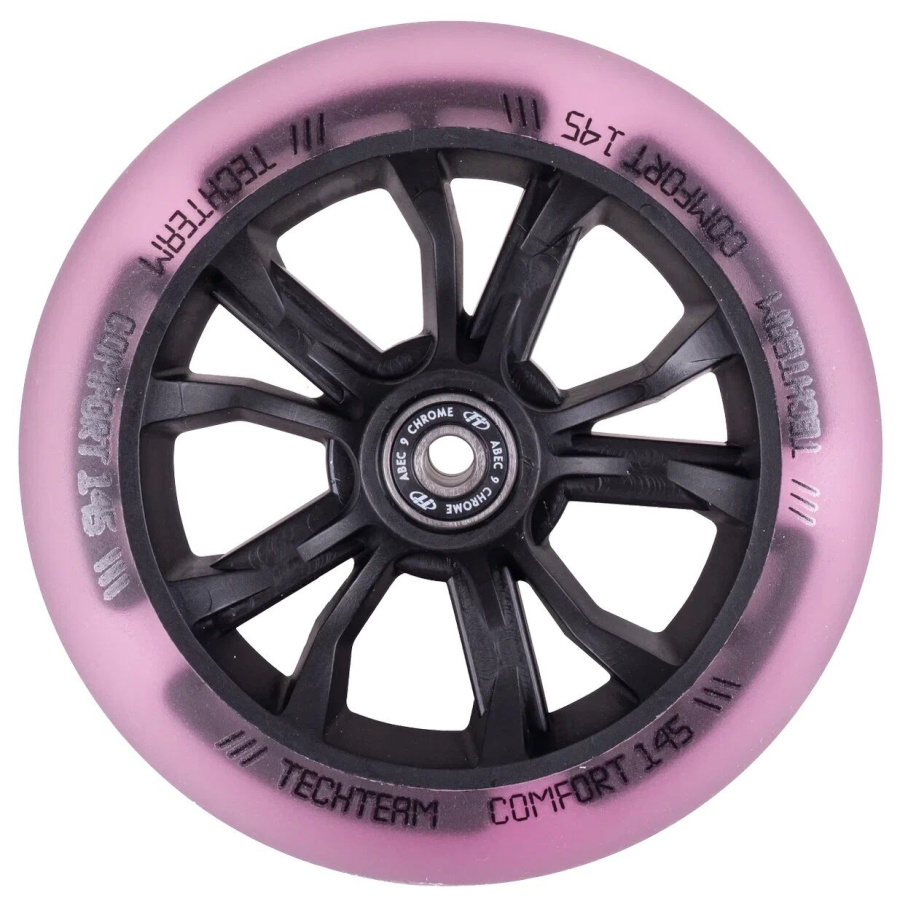 Колесо для самоката 145 мм в сборе с подшипниками ABEC 9, LED-подсветка, TT Dark Pink (NN009895)