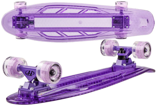 Скейтборд Transparent 27 light purple пластиковый TLS-403L (1/4, NN004205)