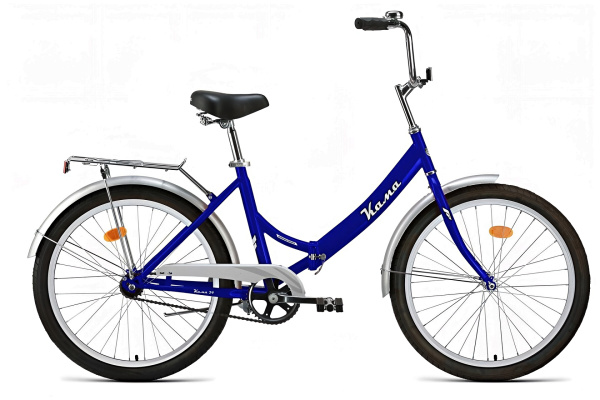 Велосипед KAMA 24 (24" 1 ск. рост. 16" скл.) 2026, синий, SPRT26B0109