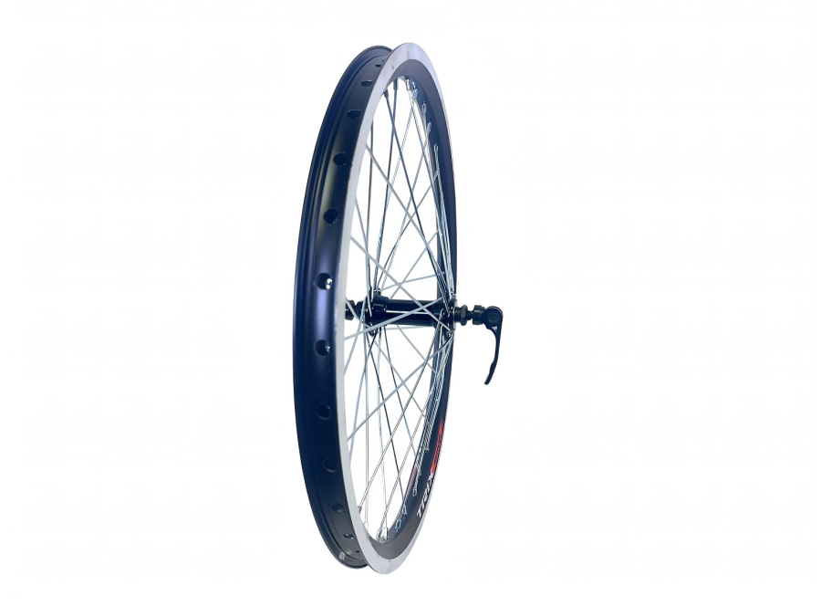 Колесо в сборе 20" переднее, алюминиевая втулка WZ-A208F, V-Brake, эксцентрик, двустеночный обод (УТ00027168) 