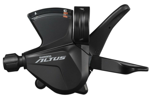 Рукоятка переключения передач левая SHIMANO ALTUS SL-M2000, манетка/шифтер, 3 скор. (черный, ASLM2000LB)