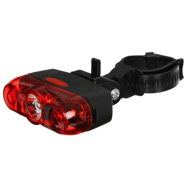 Фонарь задний JY-595, 2 Super LED (2 х 0,5 watt), 2 режима работы, блистер (черный/красный, RNVJY5950001)