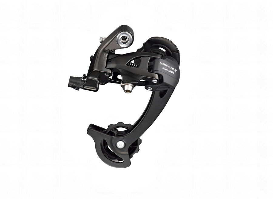Переключатель задний MICROSHIFT RD-M46L MARVO LT, 9 скор., крепление (на болт) под петух, длинная лапка, 45T (HQ0010357)