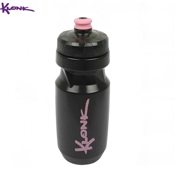 Бутылочка велосипедиста полимерная "KLONK" 650 мл, черный/розовый, BPA Free, 11711 (УТ00024146)