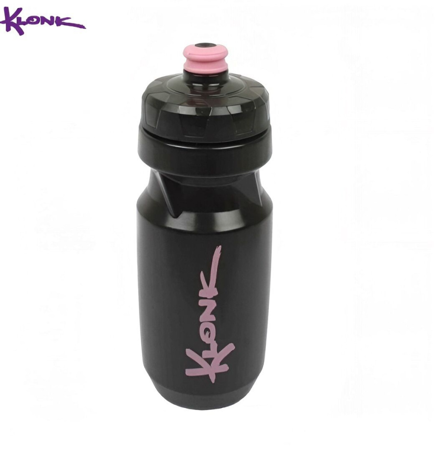 Бутылочка велосипедиста полимерная "KLONK" 650 мл, черный/розовый, BPA Free, 11711 (УТ00024146)