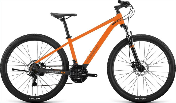 Велосипед FORWARD EVEREST NX 27,5 (27,5" рост. 17") 2026, оранжевый / тёмно-серый, SPRT26F0049