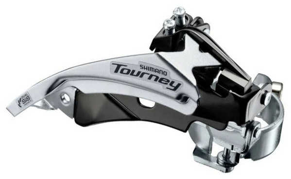 Переключатель передний SHIMANO FD-TY510 TOURNEY, универсальная тяга, хомут, 34,9/31,8, угол 66-69°, 42T (AFDTY510TSL6)
