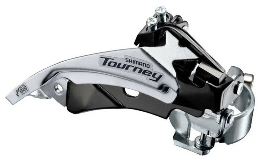 Переключатель передний SHIMANO FD-TY510 TOURNEY, универсальная тяга, хомут, 34,9/31,8, угол 66-69°, 42T (AFDTY510TSL6)