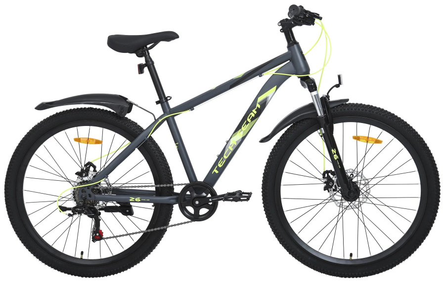 Велосипед TECH TEAM TENET 26 disc (26" 7 ск. рост 16") жёлтый (NN010407)