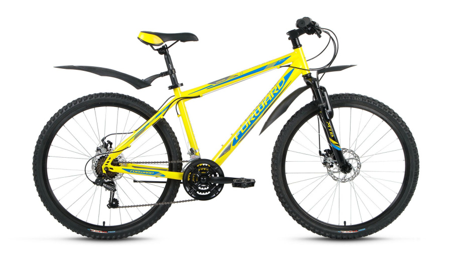 Велосипед FORWARD SPORTING 2.0 disc (26" 21 ск. рост 15") 2016-2017 (желтый, RBKW7MN6Q014)