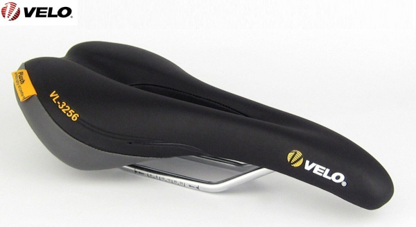 Седло актив "VELO" VL-3256, MTB, 278x150 мм, Plush, с вент. отверстием (черный, VL-3256)