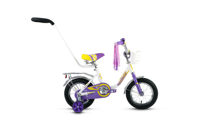 Велосипед FORWARD RACING 12 GIRL (12" 1 ск.) 2015-2016 (белый, RBKW6LNE1008)
