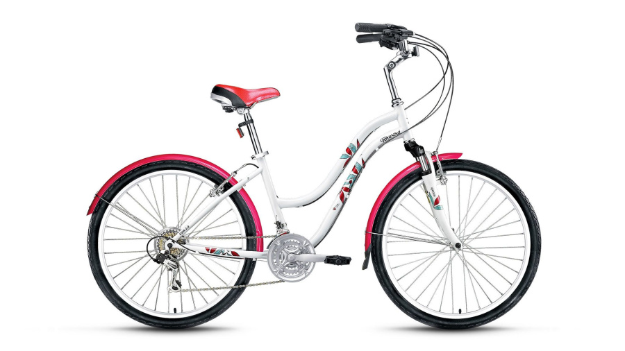 Велосипед FORWARD EVIA 26 2.0 (26" 21 ск. рост 16") 2016-2017 (белый, RBKW74N6Q003)