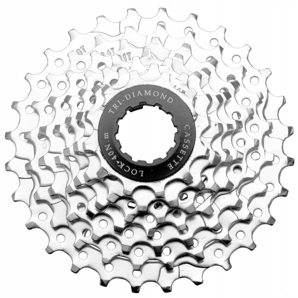 Кассета 7 ск. CS-TD07, 12-28T, Chrome-Plated, TRI-DIAMOND (RFWSLV700001)