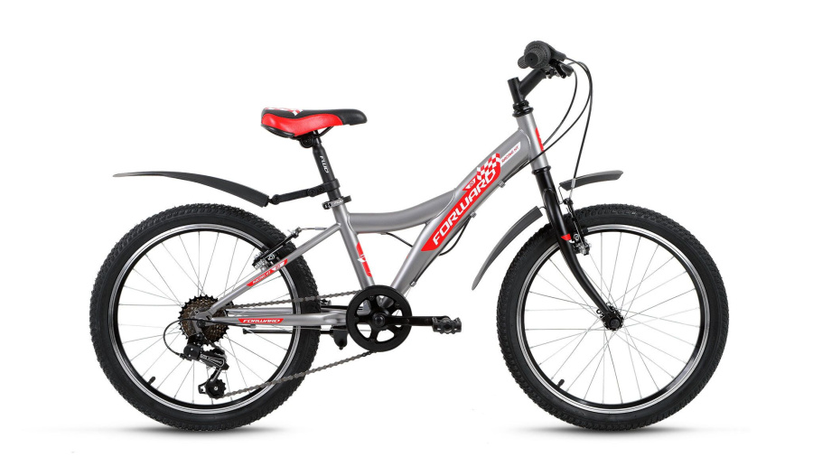 Велосипед FORWARD RACING 20 HT 1.0 (20" 6 ск. рост 10.5") 2016-2017 (серый мат., RBKW7MN06009)