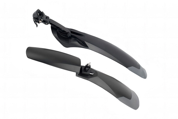 RBT Комплект крыльев, 26"-29", MTB, переднее - в шток вилки, заднее - быстросъемное, на подседельный штырь, FED-21002 (черный/серый, УТ00031319)