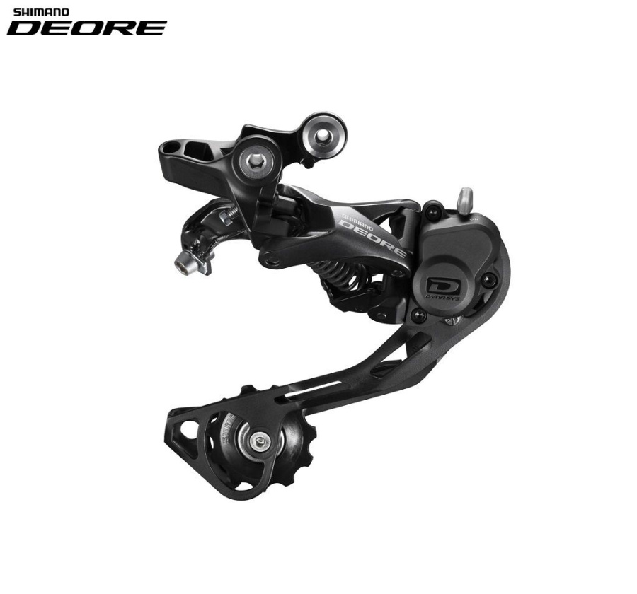 Переключатель задний SHIMANO DEORE, RD-M6000, 10 скор., крепление (на болт) под петух, SHADOW PLUS DESIGN, GS (KRDM6000GS)