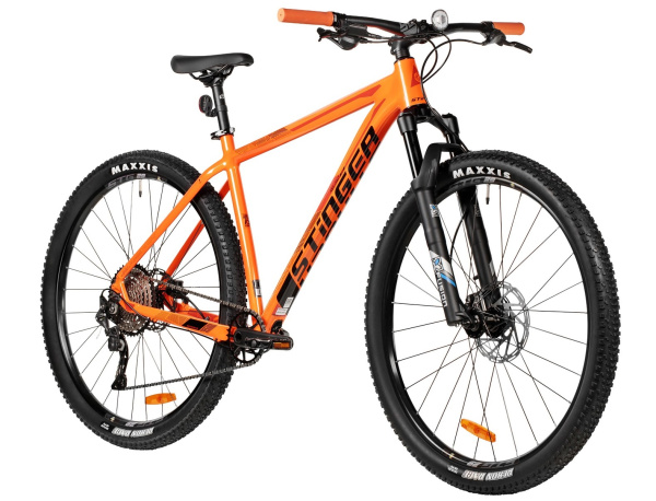 Велосипед STINGER 27.5" RELOAD PRO 45 (27,5" 10 ск. рост. 18") ALU, оранжевый/черный, УТ00033964