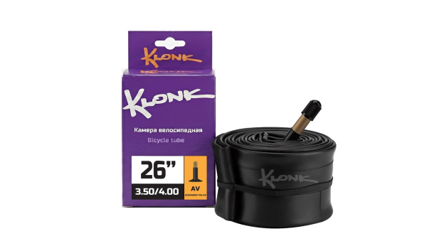 Камера 26x3,50/4,00 FAT бутил, авто-ниппель A/V Classic, KLONK