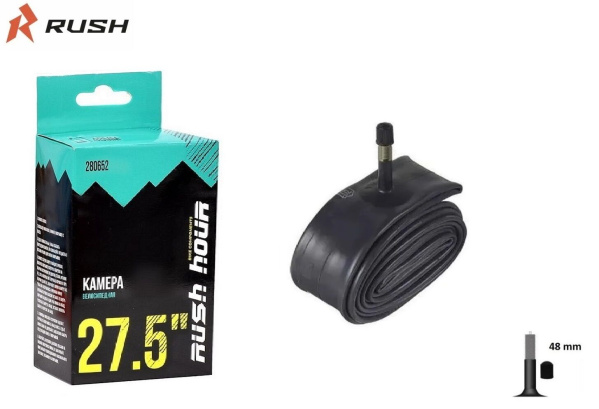 Камера 27,5x1,95/2,125 бутил, авто-ниппель, A/V-48 мм, RUSH (УТ00030412)
