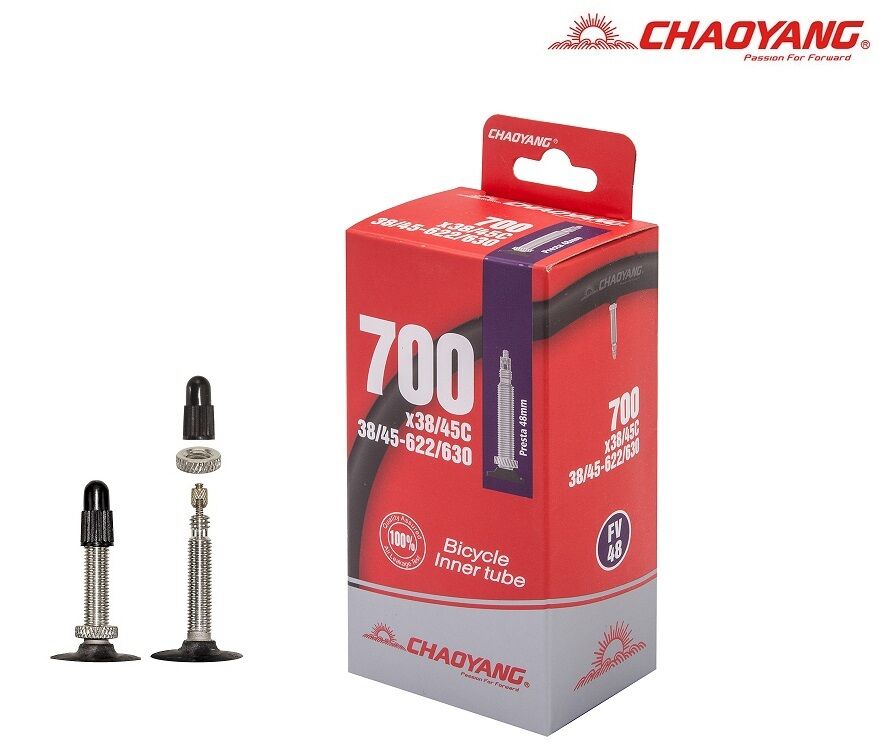 Камера 700x38/45C Бутил, Presta (FV), ниппель 48 мм, CHAOYANG (УТ-00018979)