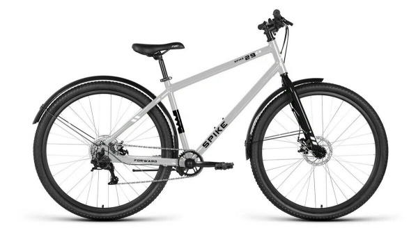 Велосипед FORWARD SPIKE CX 29 (29" 8 ск. рост. 18") 2026, серебристый, SPRT26F0080