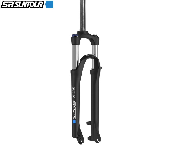 Вилка 27,5" амортизационная SR SUNTOUR, SF19-XCT30-DS-HLO, алюминиевая, безрезьбовая, ход 100 мм, шток 1-1/8", 190 мм, Disc Brake, с функцией гидравлической блокировки HLO (Lock out), Black (1FK271001396)