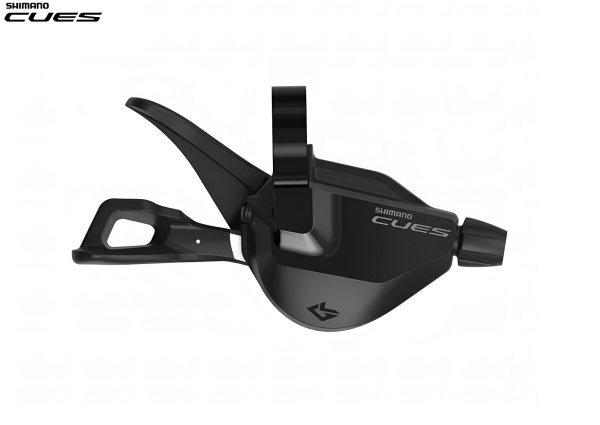 Рукоятка переключения передач правая SHIMANO CUES SL-U6000-10R, манетка/шифтер, 10 скор., RAPIDFIRE PLUS, трос 2340 мм, Black (ASLU600010RC1)