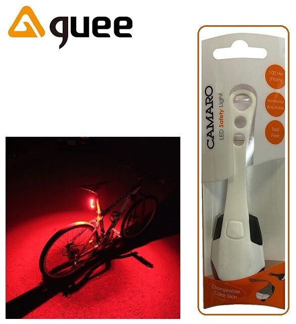 Фонарь задний GUEE, CAMARO, 4 Super LED Ligh, водонепроницаемый, блистер (белый/черный, GU-SLA2-RA1-WH)