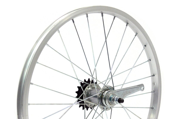 Колесо в сборе 28" заднее, втулка CF-CTO1-1, 3/8 (гайка) c ножным тормозом, 1 ск., алюминиевый одностеночный обод, Forward SW (RWR280036C32)