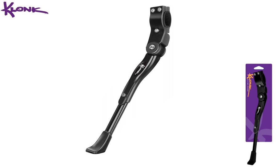 KLONK Подножка 24"-29" алюминиевая телескопическая боковая, крепление на перо, KLK-23001, Black