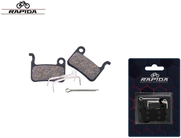 Тормозные колодки RAPIDA, для дискового тормоза SHIMANO M975/M965, M775/M776/M765, M585, M665, Saint M800, Hone, блистер, JL-01D (УТ00027307)