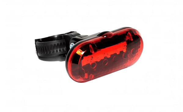 Фонарь задний JY-366T, 5 LED, 3 режима работы, крепление на подседельный штырь, блистер (RNVJY366T001)