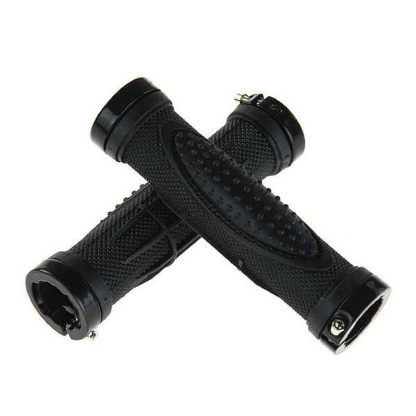 Рукоятки руля (грипсы, комплект), 130мм, Two Sides Lock Alu, GD21-605, MEET, инд. упак. (черный, RNVGD2160501)