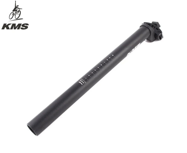 Штырь подседельный 28,6 мм, 350 мм, алюминиевый, с размерной сеткой, крепление седла - рамки, KMS (черный мат., F32220286-1)