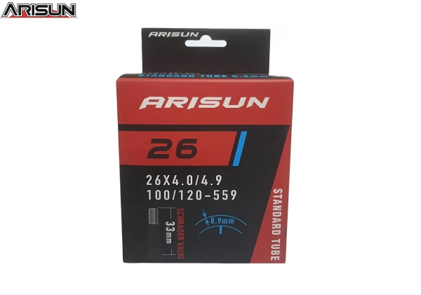 Камера 26x4,00/4,90 FAT бутил, авто-ниппель A/V, 0,9 мм, ARISUN (U010812)
