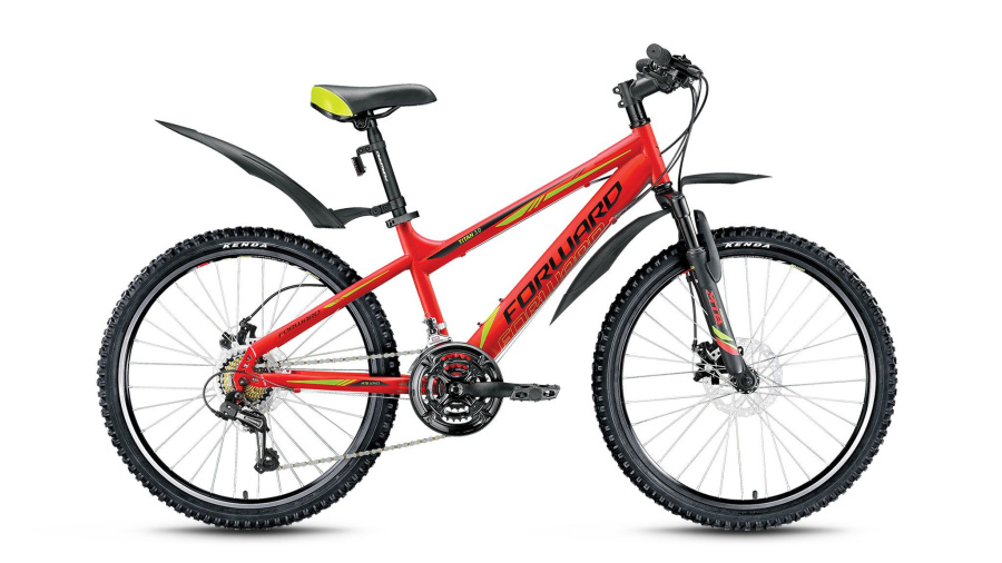 Велосипед FORWARD TITAN 3.0 disc (24" 21 ск. рост 14") 2016-2017 (красный мат., RBKW71N4Q003)