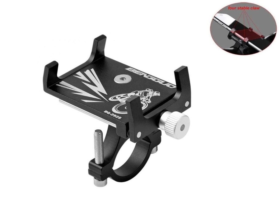 Держатель для смартфона 4,0"-7,5", алюминиевый, на руль, Phone Holder, BG-2925 (УТ00027270)